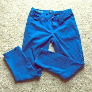 J.Crew Factory Toothpick Skinny Jeans Bright Blue